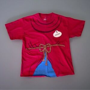 Disney Parks Fantasia Sorcerer Magician Mickey Cast Name Tag Shirt Red Sz L Mens